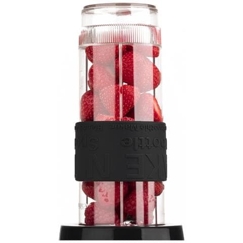 Mini Frullatore Per Smoothie, 2 Borracce Da 570 Ml Con Coperchi Da Viaggio, Portatile, 4 Lame In Acciaio Inossidabile, 300 W, Lavabile In Lavastoviglie, Nero - Foto 5