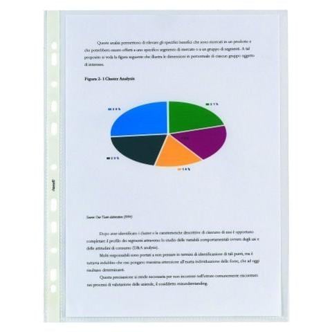 Protezione fogli - 220 mm x 300 mm - Rettangolare - Polipropilene - 50 / Pacco - Trasparente - Foto 2