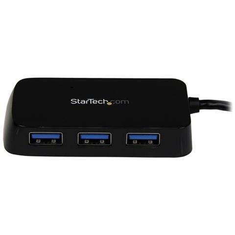 Hub Mini USB 3.0 SuperSpeed a 4 porte portatile - Nero - Foto 2