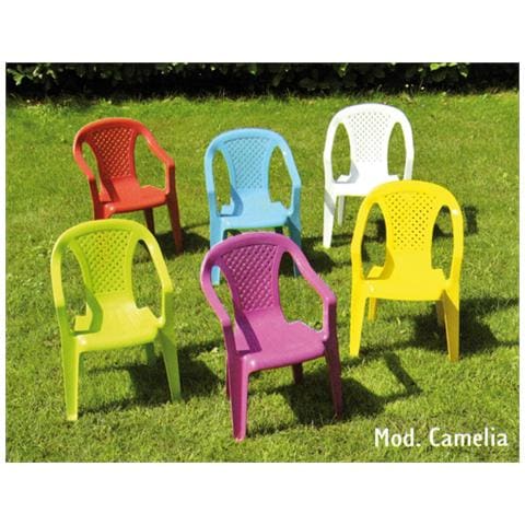 4 Sedie in polipropilene per bambini cm 36,5x40x52 H Colore rosso - Foto 2