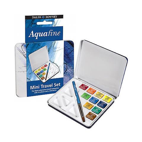 Aquafine Mini Travel Set 10 1/2 Godet Scatola Metallo - Foto 1