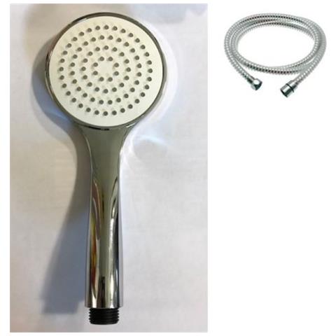 Soffione Per Doccia Bagno Anticalcare In Abs Con Finitura Cromata 5009b Con Tubo - Foto 1