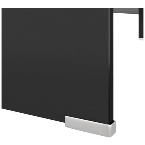 Mobile /Rialzo Porta TV in Vetro Nero 110x30x13 cm - Foto 2