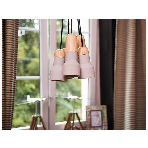 Lampada Da Soffitto A 5 Punti Luce In Colore Grigio-marrone Apure - Foto 2