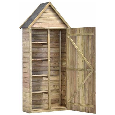 Capanno da Giardino con Porta 77x28x178 cm in Pino Impregnato - Foto 2