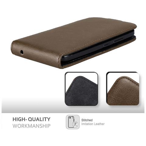 Custodia Compatibile Con Motorola Moto C Plus In Bruno Caffè - Coperchio Protettivo In Design Flip Con Chiusura Magnetica - Foto 8