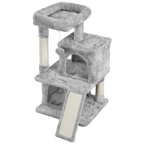 lionto Albero tiragraffi Albero arrampicarsi Albero Gatti Altezza 93 cm Grigio Scuro