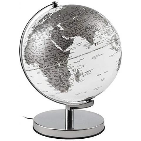 Mascagni Globo terrestre Luminoso Verticale girevole-Colore Argento