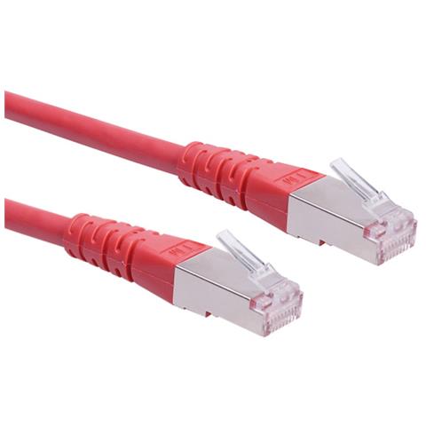 S / FTP (PiMF) Patch Cord Cat. 6, red 0.3m, Rosso, 100 Ohm, 0,3 mm (0.0118")  - Foto 1