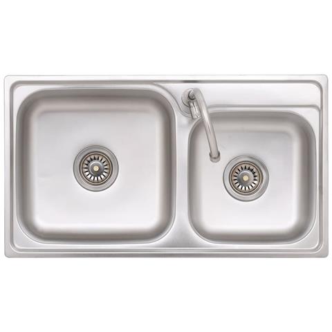 Lavello Da Campeggio Vasca Doppia Con Rubinetto In Acciaio Inox - Foto 9