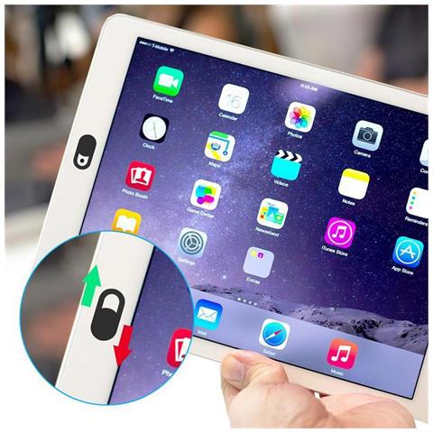 Cadorabo Xyx Copertura Webcam In Nero - Slider Fotografico Universalmente Compatibile Con I Telefoni Cellulari E Con Tutti I Computer Portatili, Notebook, Ecc. - Protezione Della Privacy - Foto 2