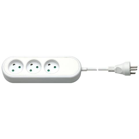 77619 prolunghe e multiple 1,5 m 3 presa (e) AC Interno Bianco - Foto 1