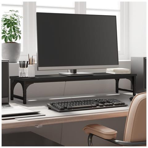 Supporto Per Monitor Nero 85x23x15,5 Cm Legno Multistrato - Foto 6