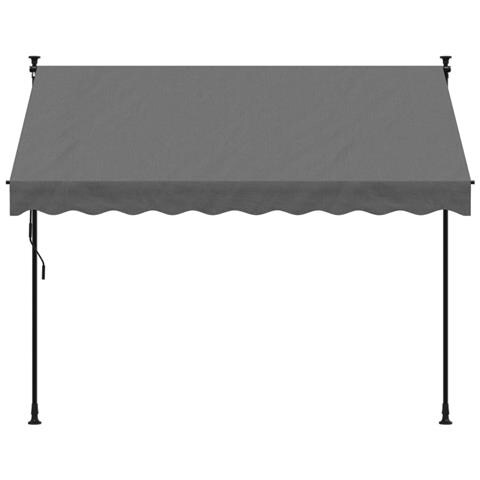 Tenda Da Sole Retrattile Antracite 250x150 Cm Tessuto E Acciaio - Foto 3