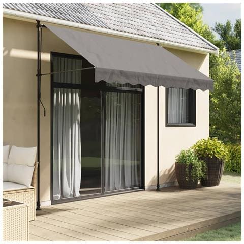 Tenda Da Sole Retrattile Antracite 250x150 Cm Tessuto E Acciaio - Foto 1