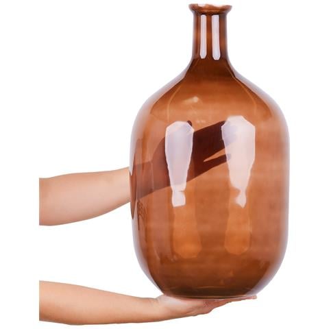 Vaso Decorativo Dalchini Vetro 51 Cm Marrone Dorato - Foto 2