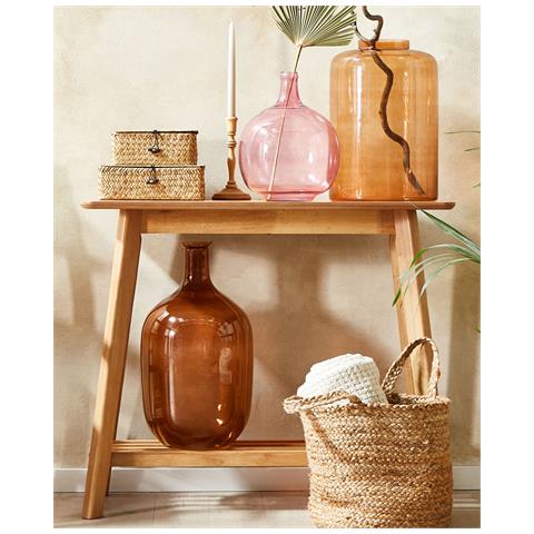 Vaso Decorativo Dalchini Vetro 51 Cm Marrone Dorato - Foto 7