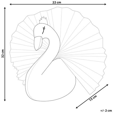 Decorazione Da Parete Bianco Sporco Rosa E Oro 22 X 32 Cm Odetta - Foto 7