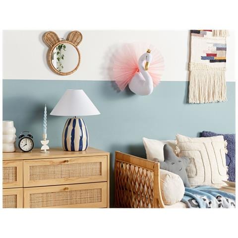 Decorazione Da Parete Bianco Sporco Rosa E Oro 22 X 32 Cm Odetta - Foto 1