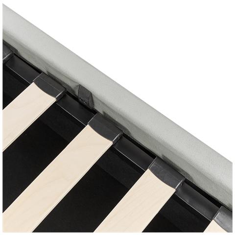 Letto Contenitore Velluto Bousse 140 X 200 Cm Grigio Chiaro - Foto 2