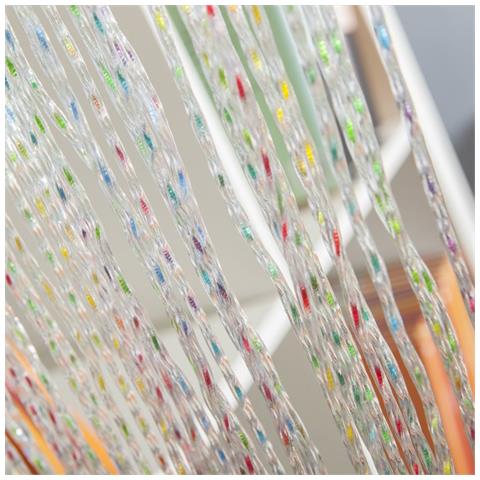 Tenda Per Porta Antimosche Antirumore In Pvc Multicolore Cristal - 125x240 Cm. - Foto 1