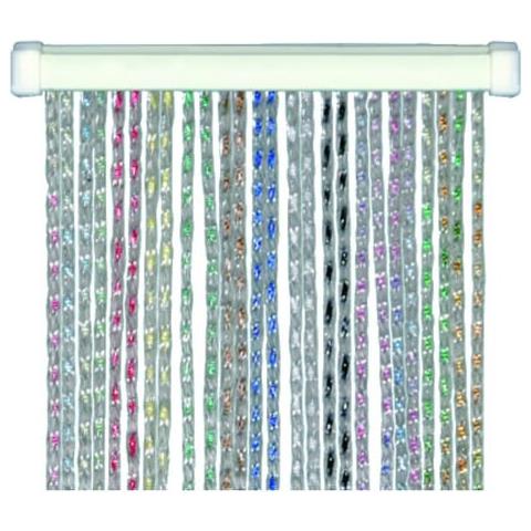 Tenda Per Porta Antimosche Antirumore In Pvc Multicolore Cristal - 125x240 Cm. - Foto 3