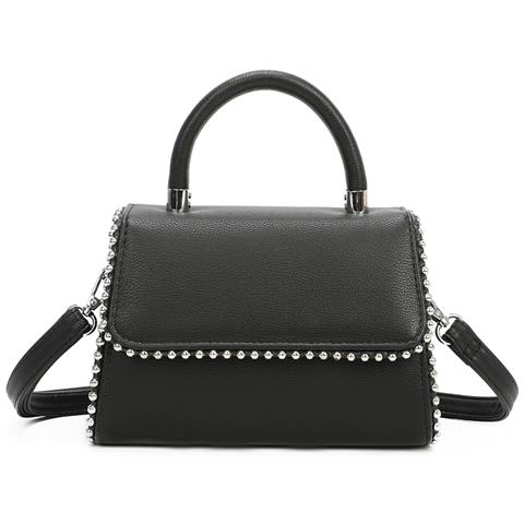 Borsa Elegancy Con Borchie Sul Bordo, Verde - Foto 1