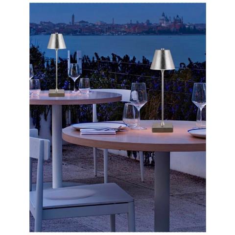 Lampada Da Tavolo Ricaricabile Usb 3 Colori Luce Bianca Calda Naturale Lume 10 W - Foto 1