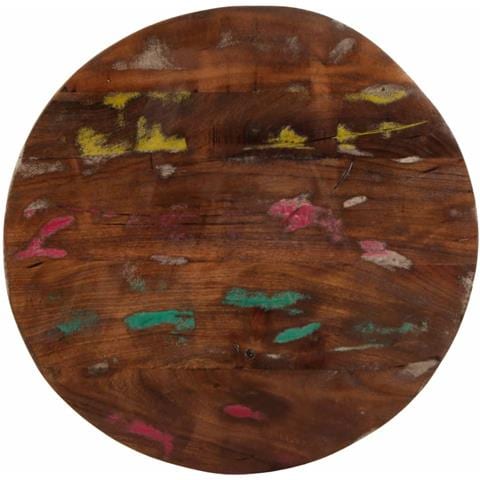 Piano Per Tavolo 40x2,5 Cm Rotondo Legno Massello Di Recupero - Foto 1