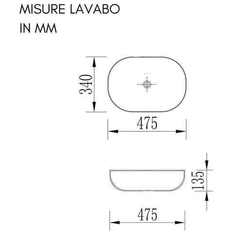 Mobile Bagno Sospeso Con Lavabo Da Appoggio E Specchio 2 Cassetti Salvaspazio, Arredo Bagno In Legno 80 Cm Rovere Canaletto - Foto 6
