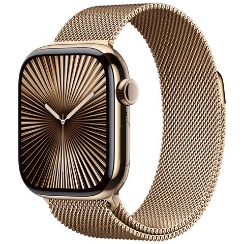Watch Series 10 Gps + Cellular 42mm Gold Titanium Case Mit Gold Milanese Band (mx083qf /a) - Foto 1