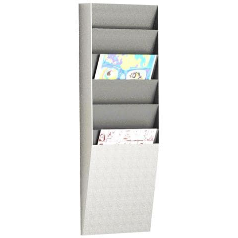 Paperflow Porta Documenti Wall Organizer - 6 Scomparti Verticali - A4 - Grigio - Foto 1