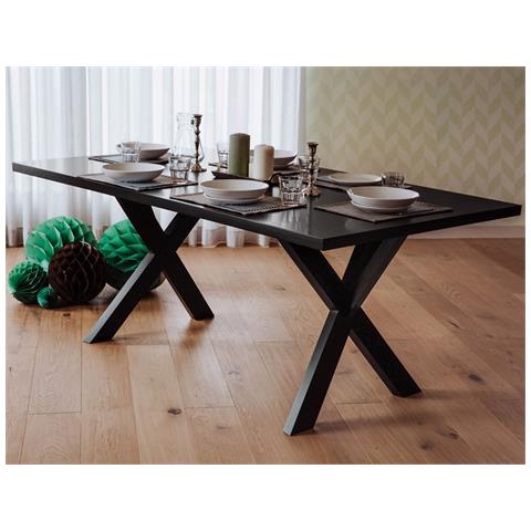 Tavolo Da Pranzo Lisala Nero 180 Cm 100 Cm - Foto 1