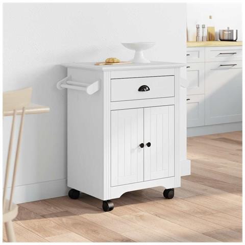Carrello Da Cucina Bodo Bianco 72x45x80 Cm - Foto 3