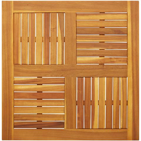 Piano Per Tavolo 80x80x2,2 Cm Quadrato Legno Massello Di Faggio - Foto 2