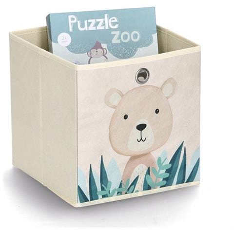 Zeller Present 14479 Deposito Di Giocattolo Cesto Portaoggetti Libera Installazione Beige, Multicolore - Foto 3