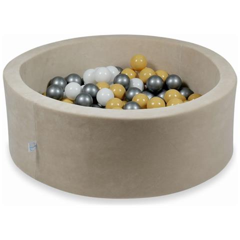 Ballenbak 90x30cm Fluweel Zacht Beige - Foto 1