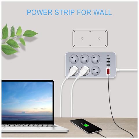 Ciabatta Standard Ue Con Porte Usb E Type-c - Foto 2