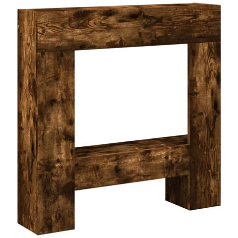 Cornice per Camino Rovere Fumo 81x18x82 cm in Truciolato - Foto 1
