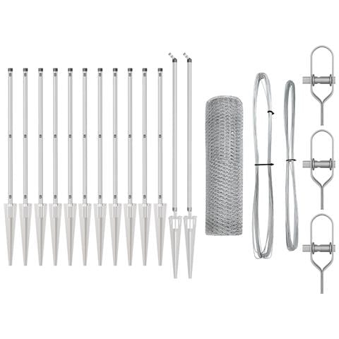 Set di Recinzioni Set di 2 Acciaio zincato 25 x 0.5 m Resistente - Foto 1