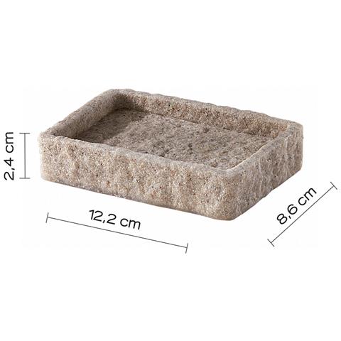 Portasapone D’appoggio In Resina E Sabbia Ar11 Serie Aries Beige - Foto 2