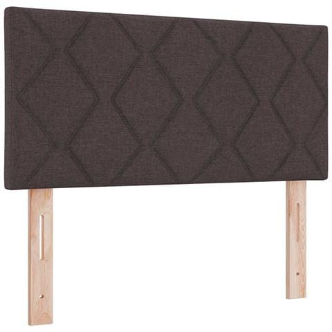 Testiera con luci a strisce a LED Marrone 90 cm Tessuto - Foto 1