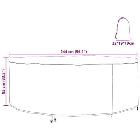 Copertura per mobili da esterno 244 x 244 x 85 cm - Foto 9