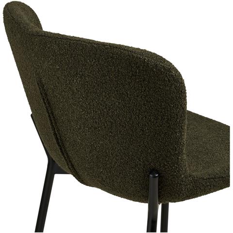 Set Di 2 Sgabelli Alti Maceda - Nero - Poliestere - 47x55x95 Cm - Foto 6