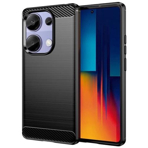 Custodia B-case Tpu Silicone Cover Case Per Xiaomi Redmi 13 Pro 4g - Poco M6 Pro Carbon Metal Black - Foto 1
