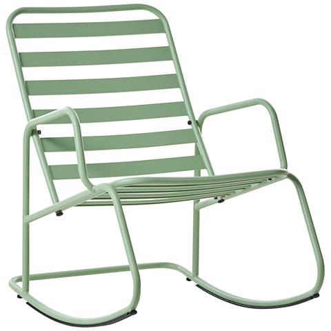 Sedia A Dondolo Da Giardino Turi Metallo Verde - Foto 2