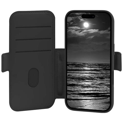 Custodia A Portafoglio Con Funzione Stand Per Iphone 17 Pro, Nero - Foto 4