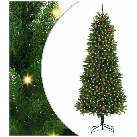 Albero di Natale con 300 LED con supporto Verde 240 cm PE - Foto 1
