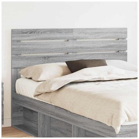 Testiera con testiera Grigio Sonoma 160 cm Legno multistrato - Foto 2