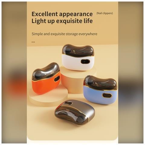 Tagliaunghie E Smerigliatrice Elettrica: Rifinitore Automatico Con Luce Led E Ricaricabile Usb Black - Foto 2